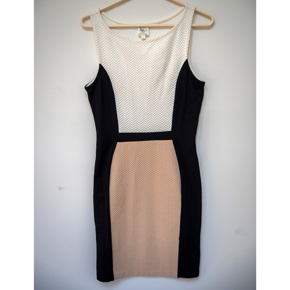 Anthropologie Dresses & Skirts - Anthropologie color block chevron knit dress size M